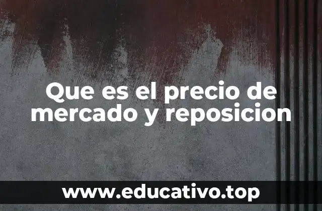 Que es el precio de mercado y reposicion