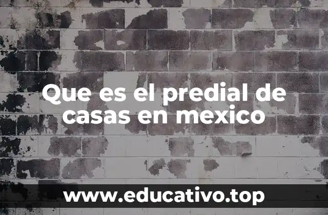 Que es el predial de casas en mexico