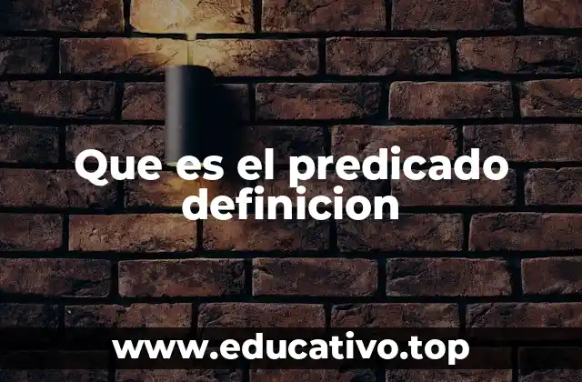 Que es el predicado definicion
