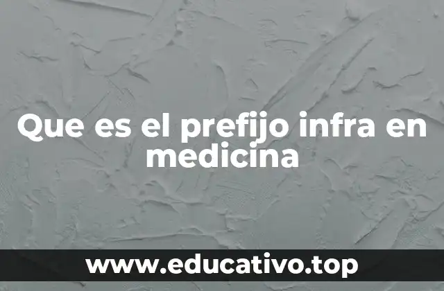 Que es el prefijo infra en medicina