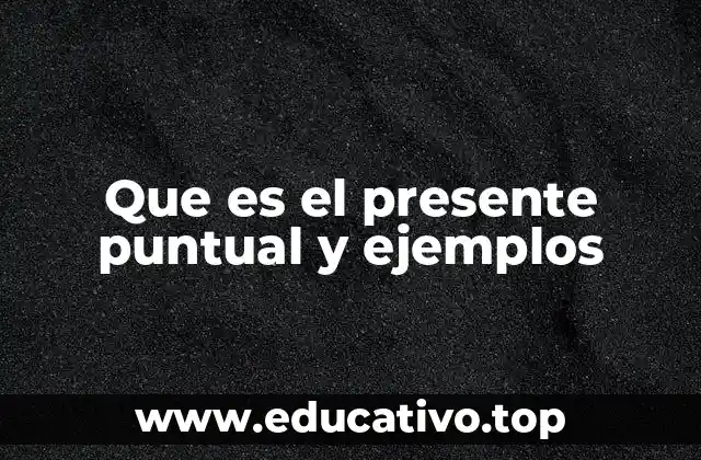 Que es el presente puntual y ejemplos