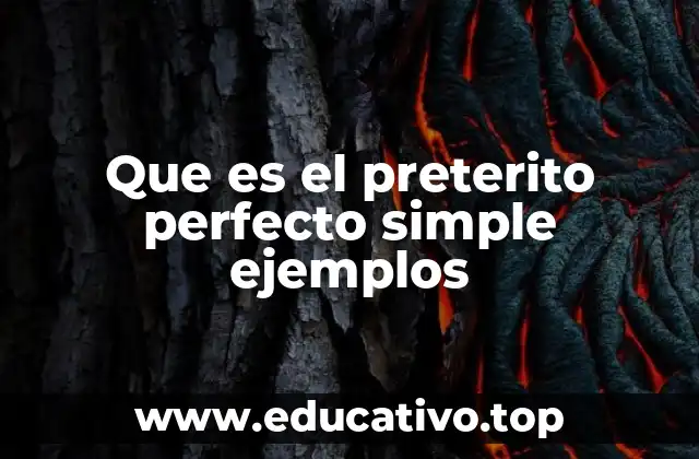 Que es el preterito perfecto simple ejemplos