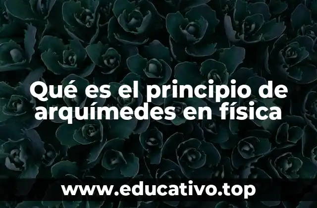 Qué es el principio de arquímedes en física