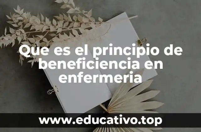 Que es el principio de beneficiencia en enfermeria