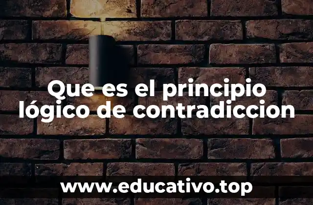 Que es el principio lógico de contradiccion