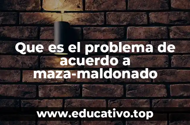 Que es el problema de acuerdo a maza-maldonado