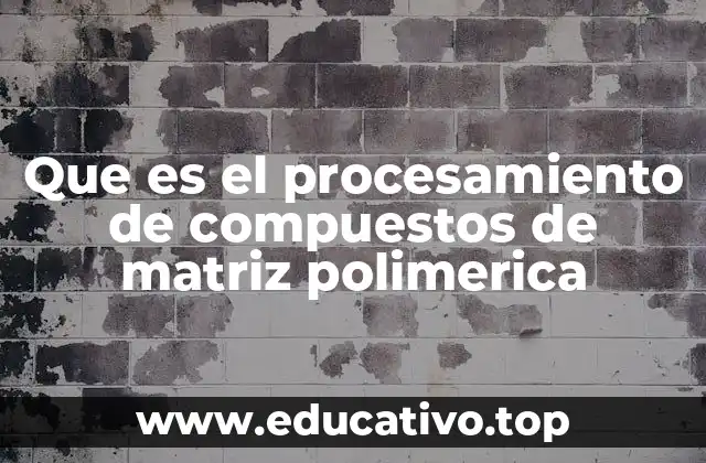 Que es el procesamiento de compuestos de matriz polimerica