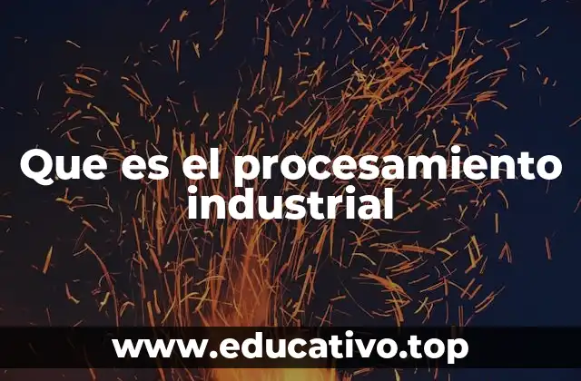 Que es el procesamiento industrial