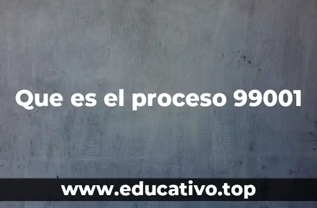 Que es el proceso 99001