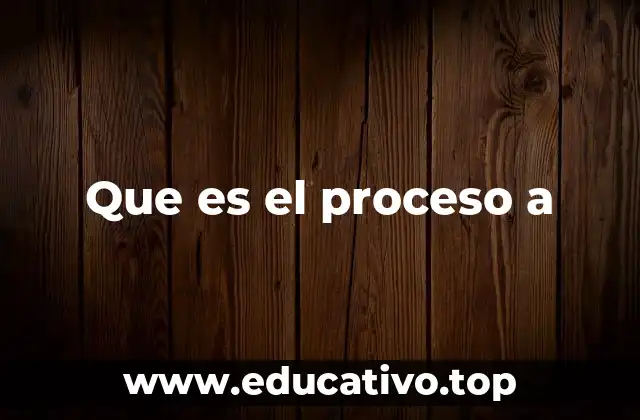 Que es el proceso a