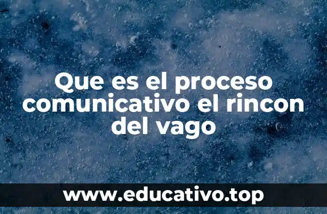Que es el proceso comunicativo el rincon del vago