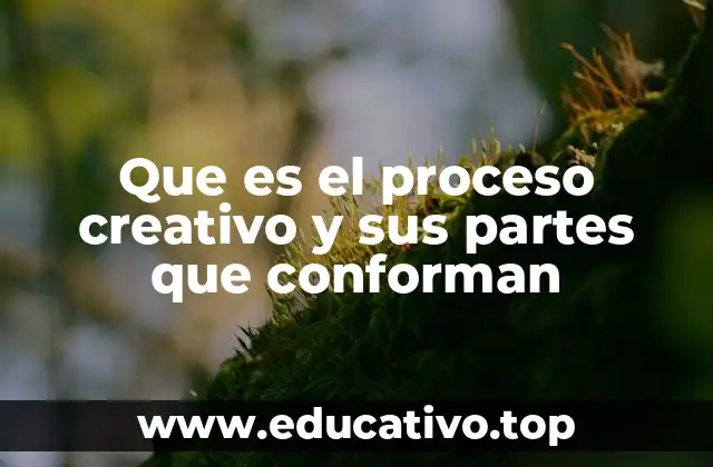 Que es el proceso creativo y sus partes que conforman