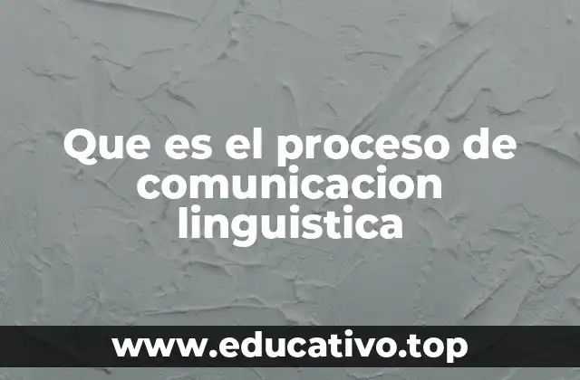 Que es el proceso de comunicacion linguistica
