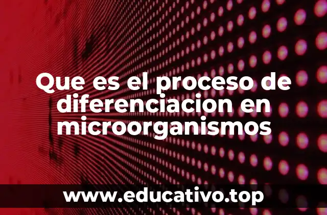 La evolución de la diferenciación en el reino microbiano