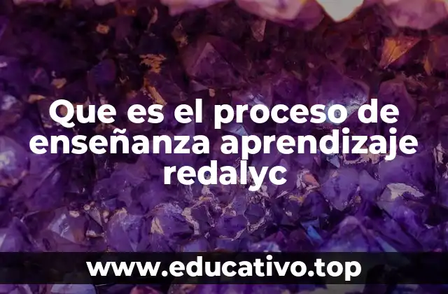 Que es el proceso de enseñanza aprendizaje redalyc