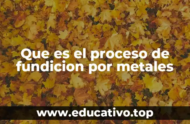 Que es el proceso de fundicion por metales