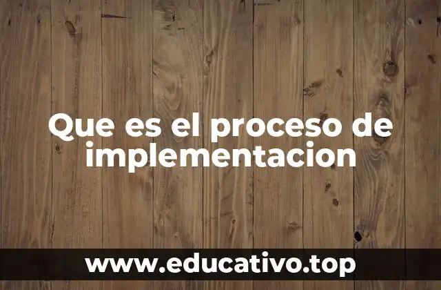 Que es el proceso de implementacion
