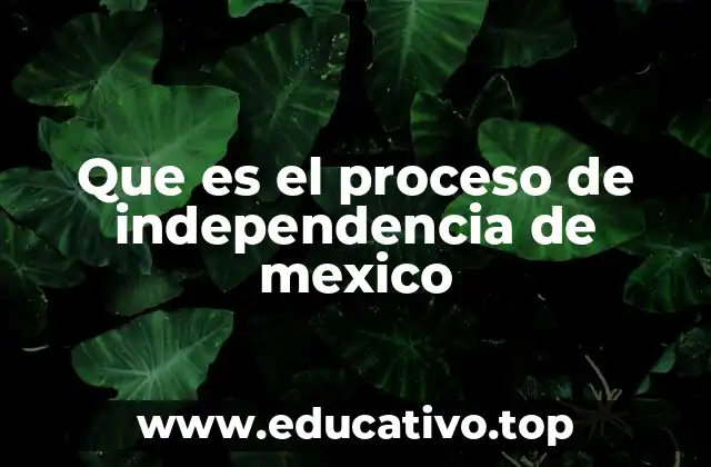 Que es el proceso de independencia de mexico