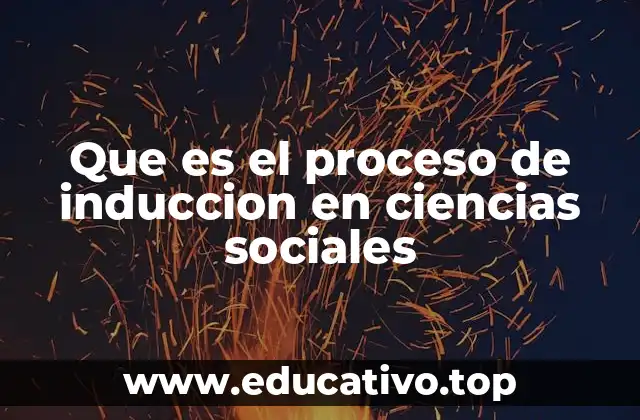 Que es el proceso de induccion en ciencias sociales