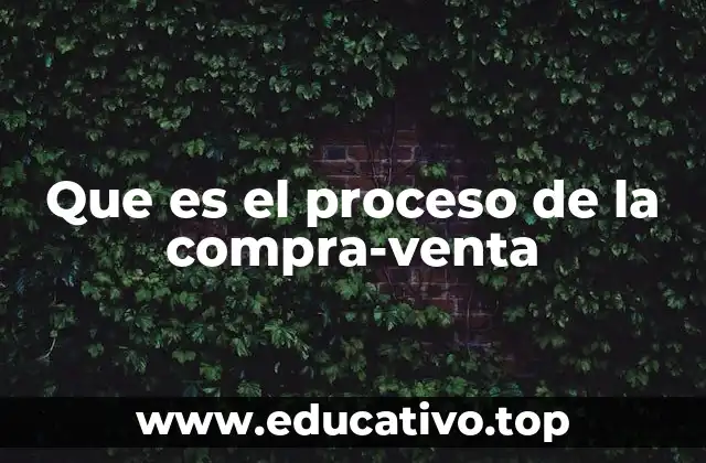 Que es el proceso de la compra-venta