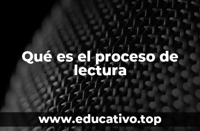 Qué es el proceso de lectura