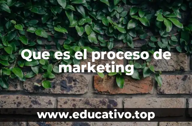 Que es el proceso de marketing