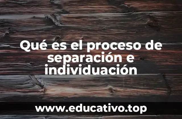 Qué es el proceso de separación e individuación