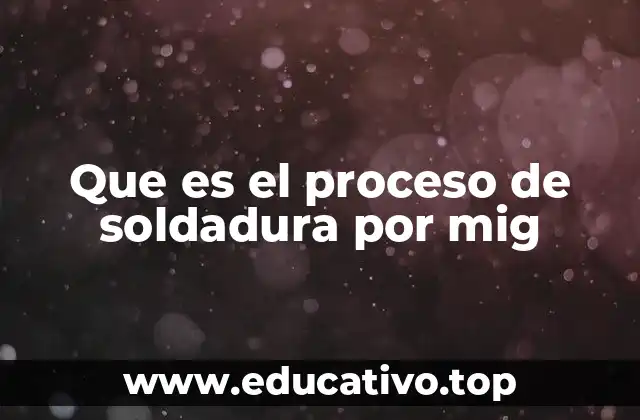 Que es el proceso de soldadura por mig