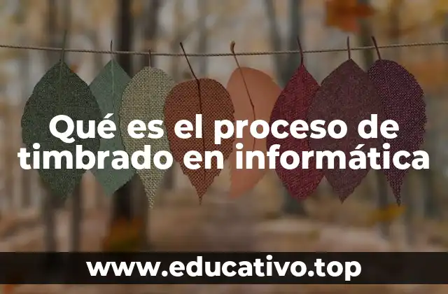 Qué es el proceso de timbrado en informática
