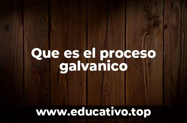 Que es el proceso galvanico