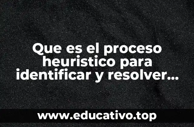 Que es el proceso heuristico para identificar y resolver problemas