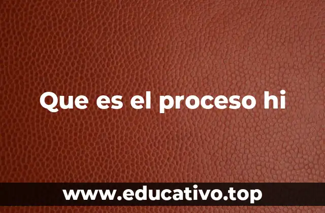 Que es el proceso hi