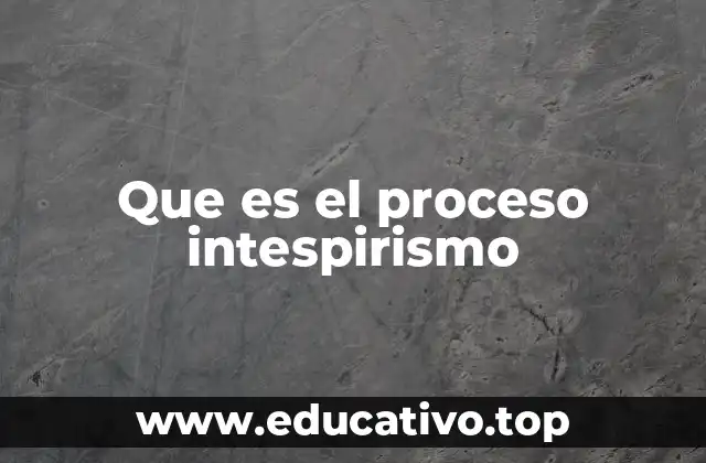 Que es el proceso intespirismo