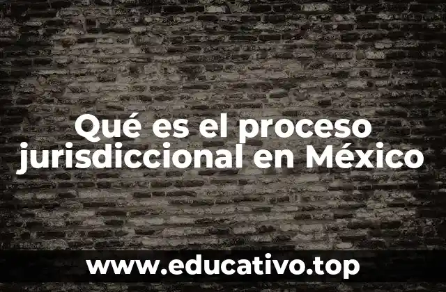 Qué es el proceso jurisdiccional en México