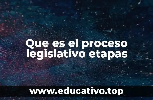 Que es el proceso legislativo etapas