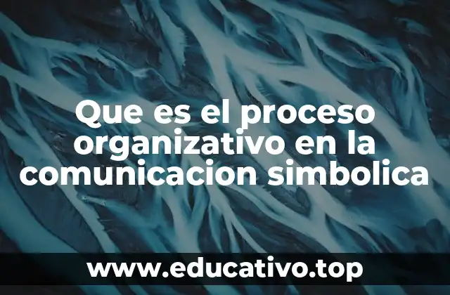 Que es el proceso organizativo en la comunicacion simbolica