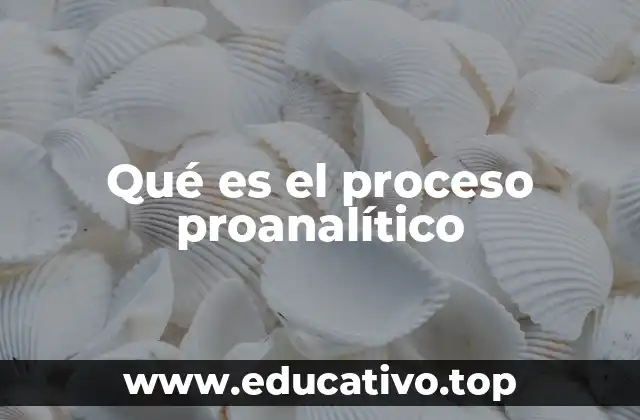 Qué es el proceso proanalítico
