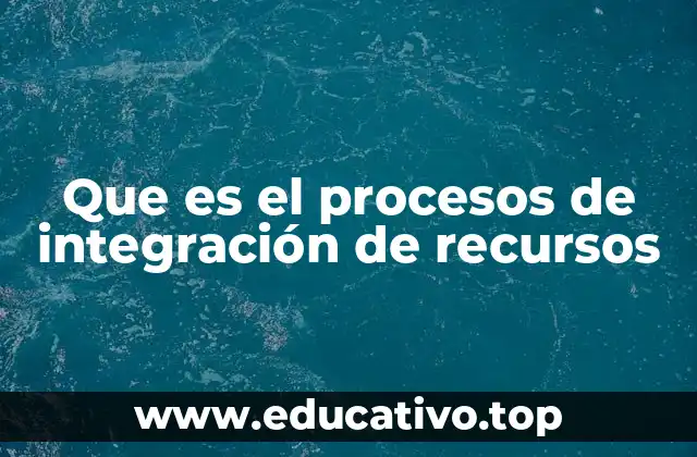Que es el procesos de integración de recursos