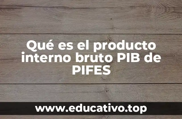 Qué es el producto interno bruto PIB de PIFES