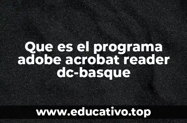 Que es el programa adobe acrobat reader dc-basque
