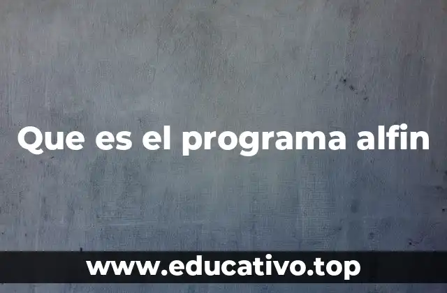 Que es el programa alfin