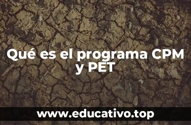 Qué es el programa CPM y PET
