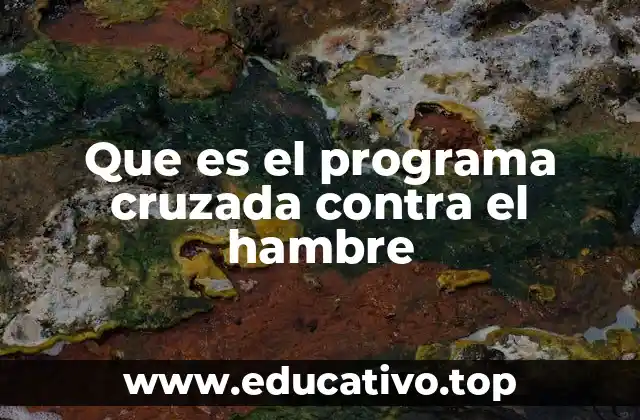 Que es el programa cruzada contra el hambre