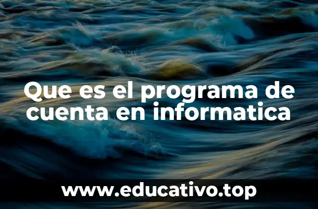 Que es el programa de cuenta en informatica