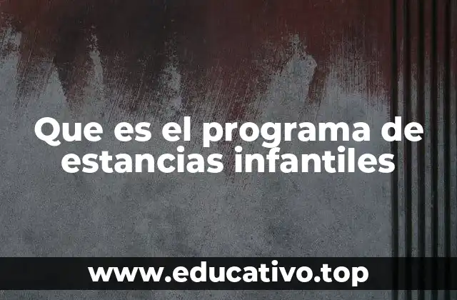 Que es el programa de estancias infantiles