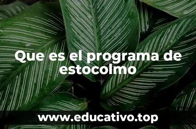 Que es el programa de estocolmo