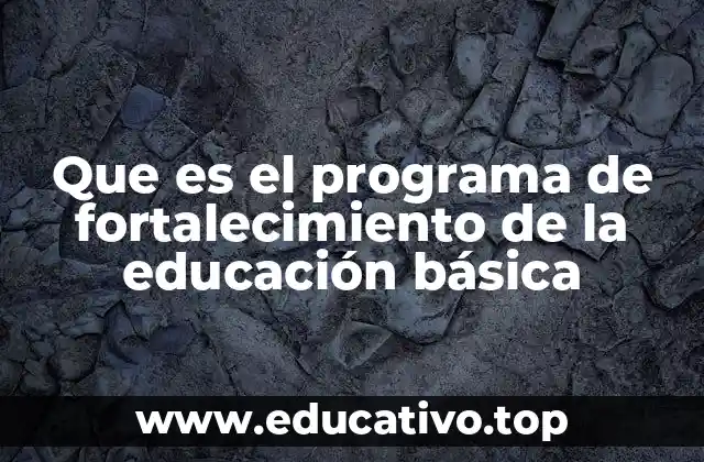 Que es el programa de fortalecimiento de la educación básica