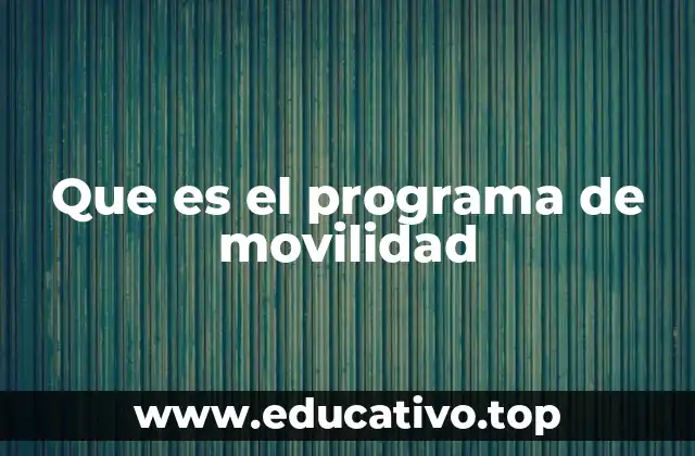 Que es el programa de movilidad