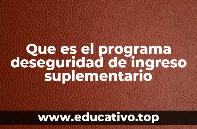 Que es el programa deseguridad de ingreso suplementario