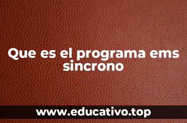 Que es el programa ems sincrono